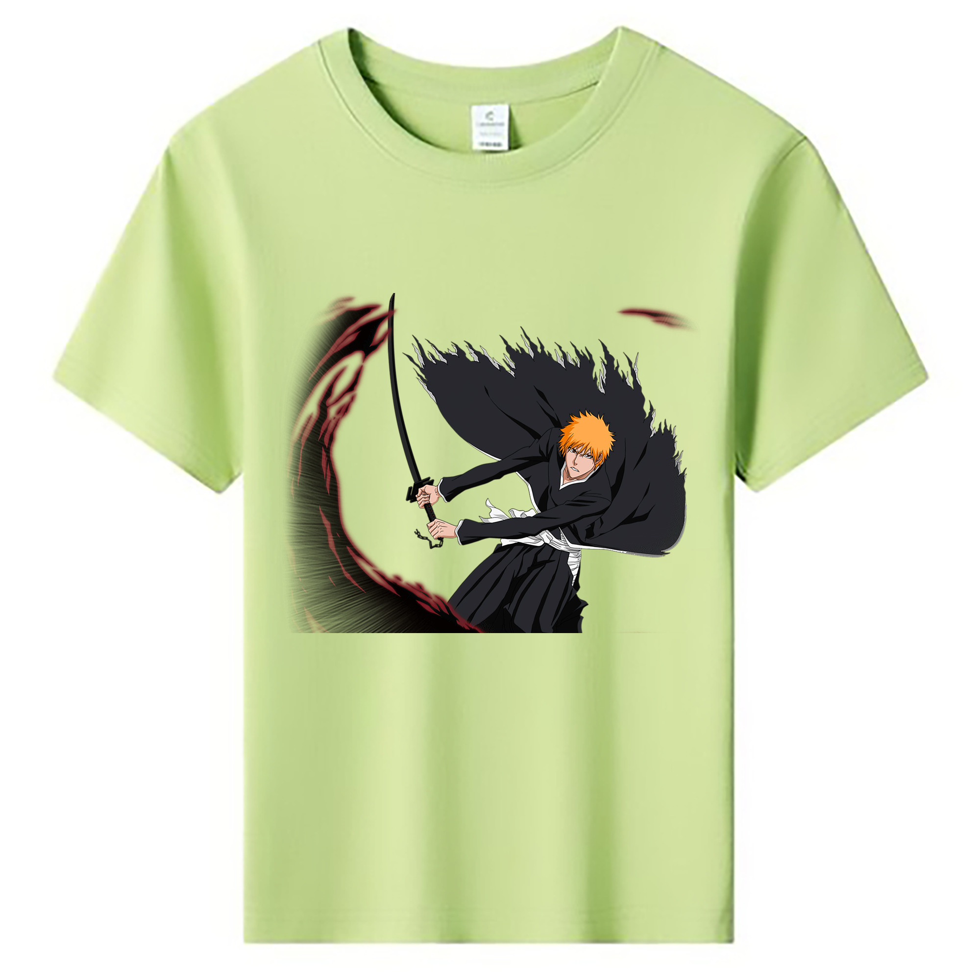 （画像用） ブリーチ 黒崎一護（くろさき いちご）BLEACH Kurosaki Ichigo 綿100％キッズTシャツ（フロントプリント）